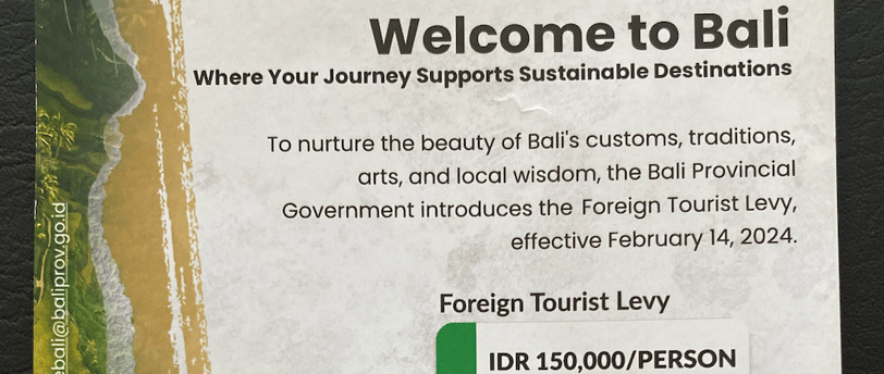 Bali tourist tax