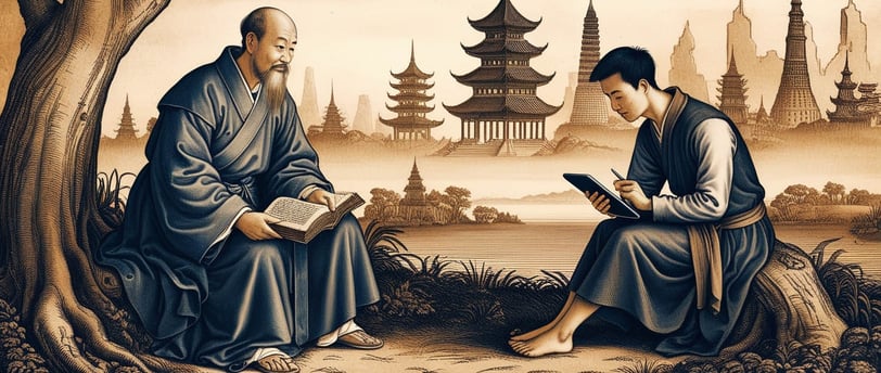 a man and a woman sitting on a bench