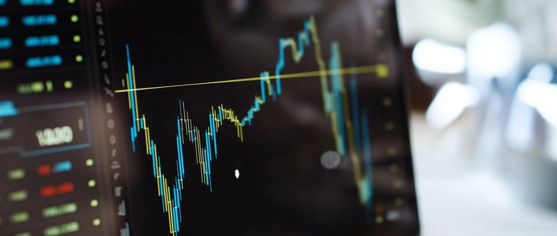 investing chart with candlesticks