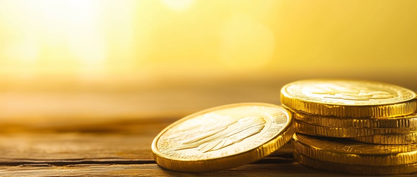 shiny gold coins