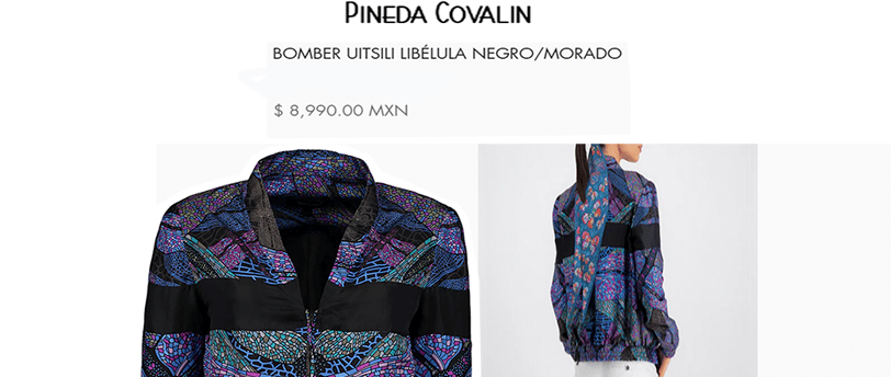 Bomber Uitsili Libélula en negro y morado de Pineda Covalín