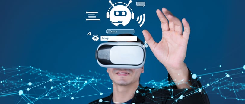a man in a suit and a virtual reality, ai neural network, Premier Chatbots