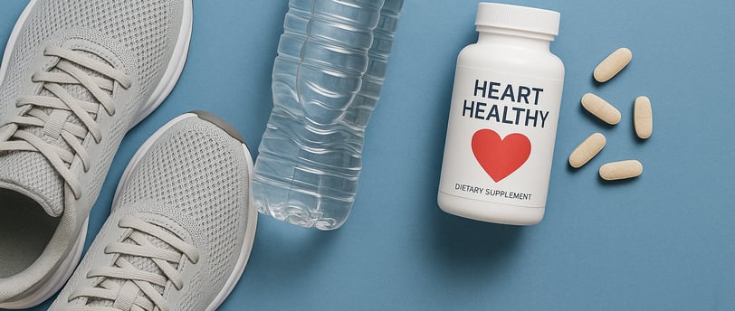 Water bottle, exercises and supplement heart health
