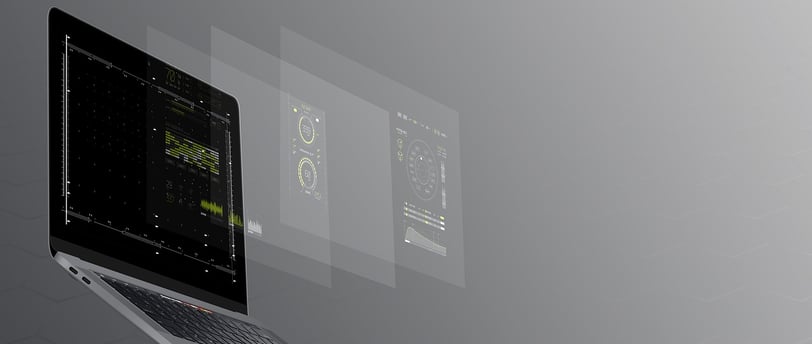 a laptop computer with a screen displaying kdata analysis as an illustration