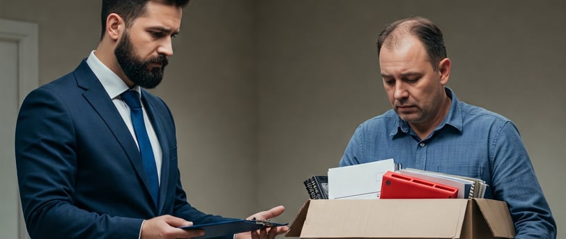 un lavoratore viene licenziato