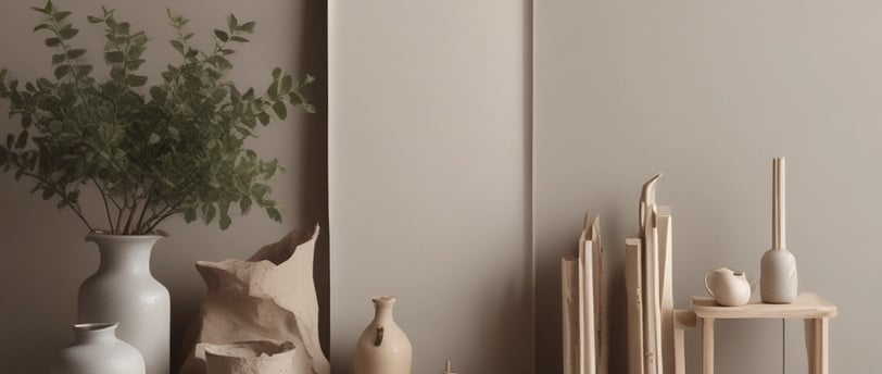A workspace with a laptop displaying a document, an open book, a lamp, a glass of coffee, and a book titled 'Atomic Habits' on a wooden desk. Sunlight is coming through a window, casting natural light over the setup.