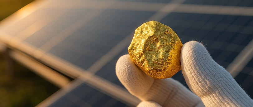 a person holding a piece of gold foil foil