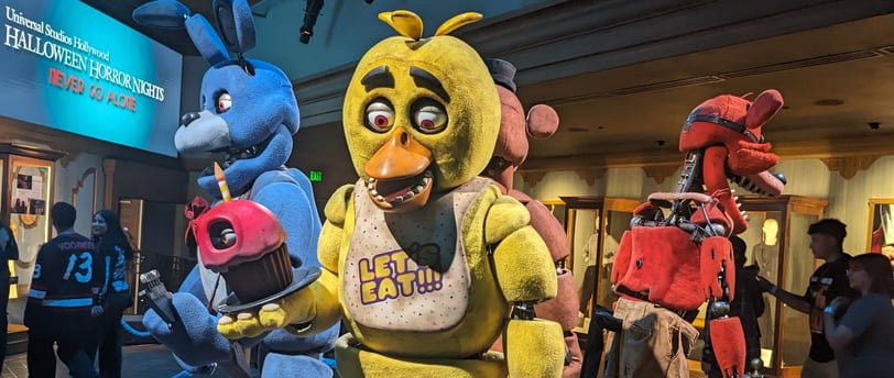 Five Nights at Freddy's Animatronic Puppets at the Blumhouse Show at Halloween Horror Nights