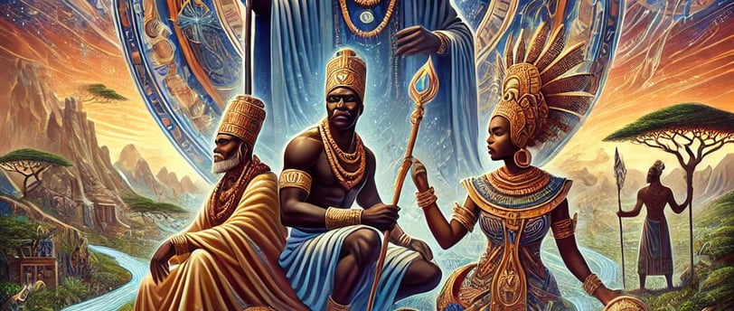 The Orishas of Yoruba mythology inder the guidance of Olodumare