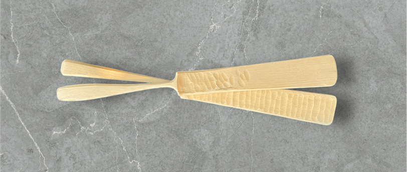 Handmade wooden spurtle