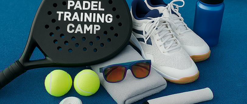 Alles für dein Padel-Trainingscamp: Ausrüstung, Kleidung und Zubehör im Überblick als Packliste  Sag Bescheid, wenn du beides