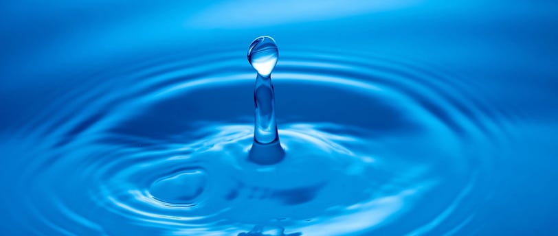 Serene image of a water droplet