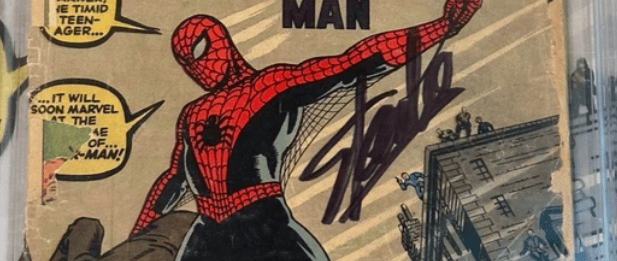 signed spider man comic by stan lee vintage collectable from comic con