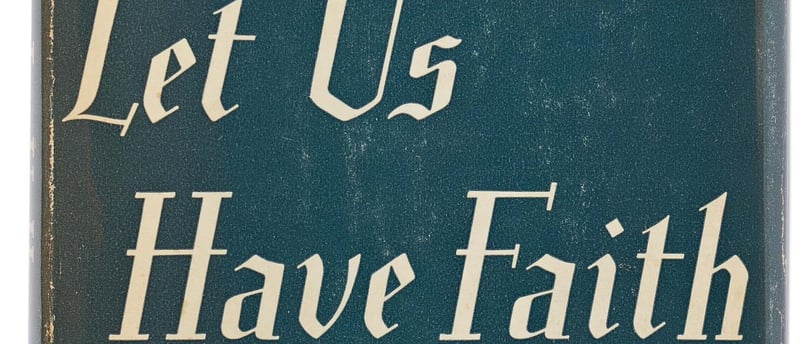 Book Cover of "Let Us Have Faith" by Helen Keller