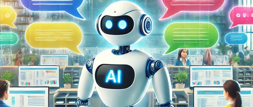 a robot that is standing in front of a group of people