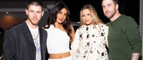 Priyanka Chopra Welcomes The Spirit Of Christmas In A Classic White, Gold, And Red Combination