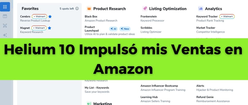 Formas Sorprendentes en que Helium 10 Impulsó mis Ventas en Amazon