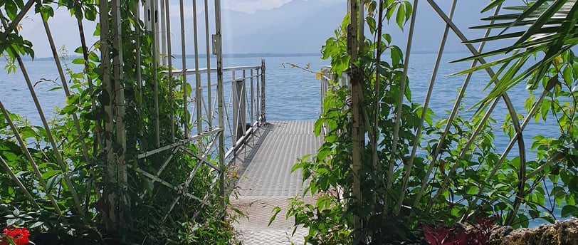 a gated in area with a wooden fence and a gate