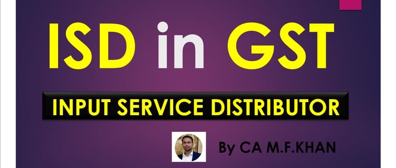 ISD in GSTISD का full process जाने in 2025 | What is ISD in GST| Input service distributor in gst  #