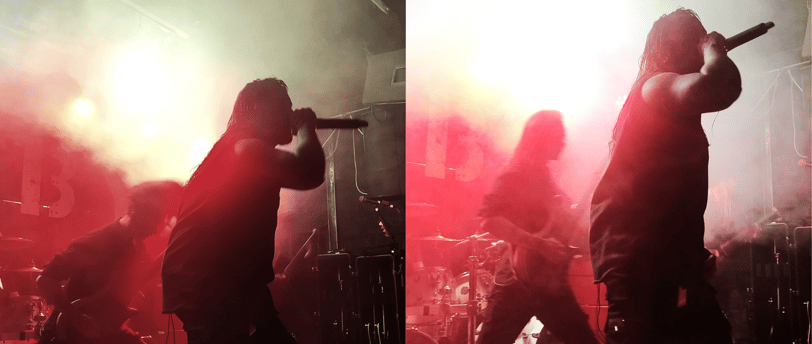 Jason, vocalista de Ingested en la Sala Moby Dick - Maria Rodirguez