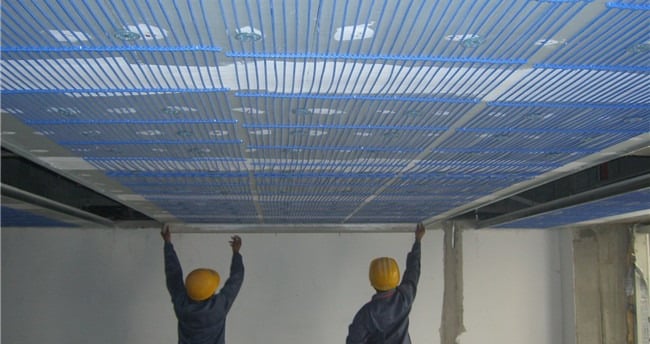 capillary tube mats ceiling concrete install