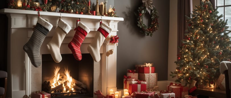 Stockings hung by the fireplace in Jacksonville Florida