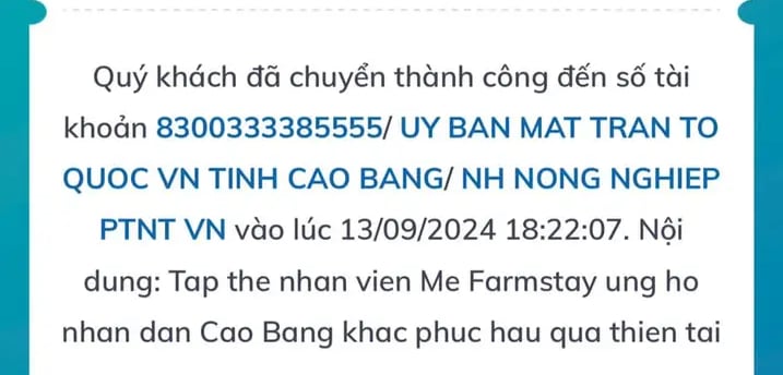 Mế Farmstay thiện nguyện hỗ trợ cho đồng bào miền Bắc