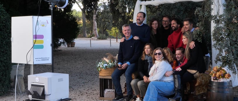 a group of people posing for a photo