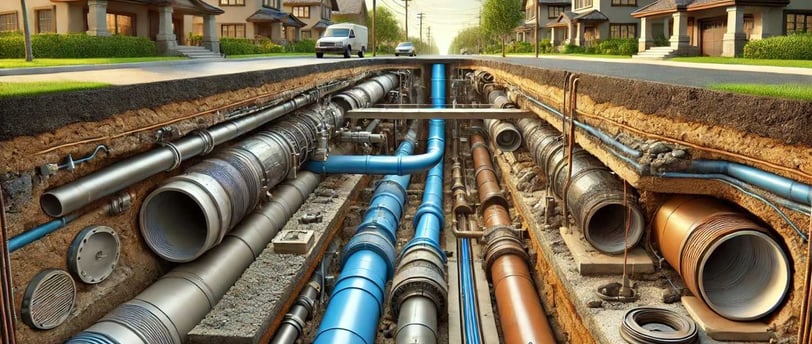 Imagem representando as instalações de infraestrutura urbana de um loteamento.
