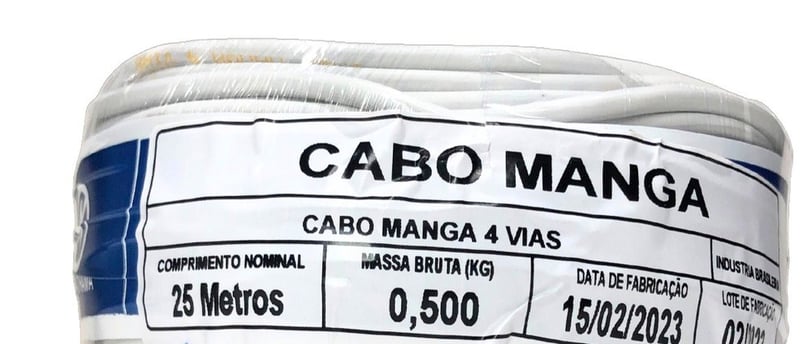 Pacote fechado de cabo manga de 4 vias para fita de led