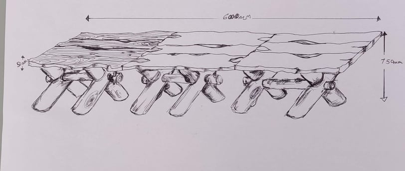 a sketch of the long table 