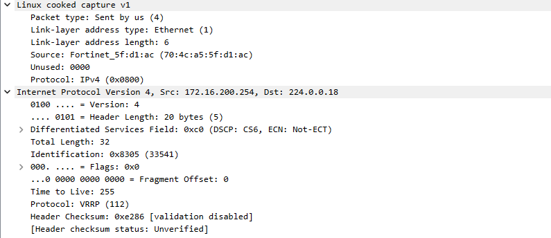 How to configure VRRP in FortiGate