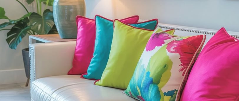 colorful pillows