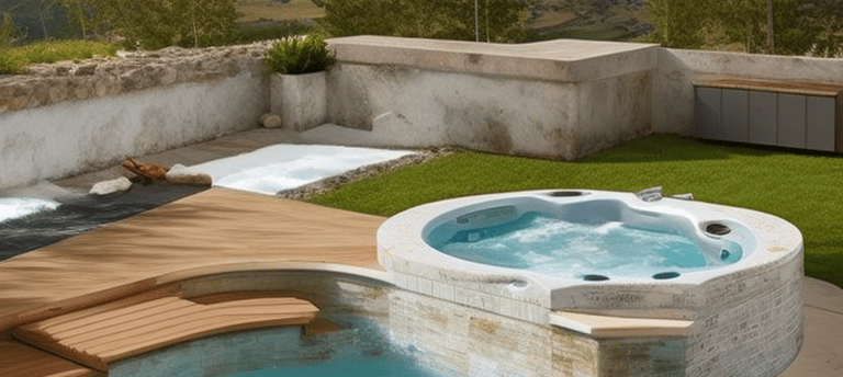 jacuzzi met ingebouwde pomp