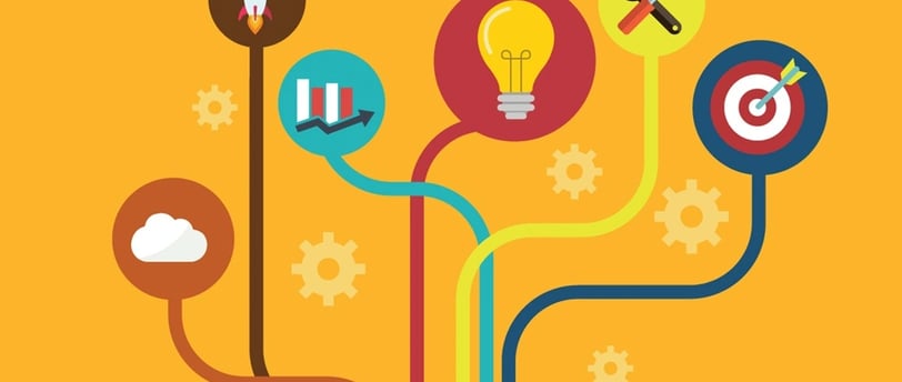 Ícones relacionados ao marketing digital para advogados
