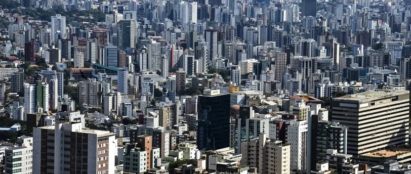 Imagem aérea e panorâmica de Belo Horizonte