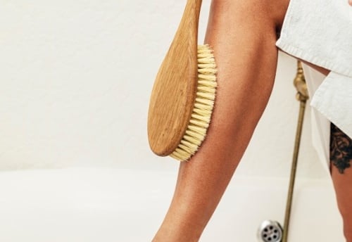 dry skin brushing stimulates the lymphatic system
