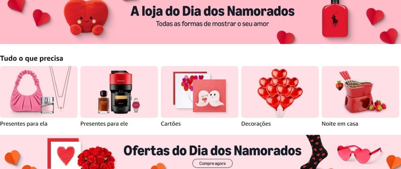 ofertas para o dia dos namorados