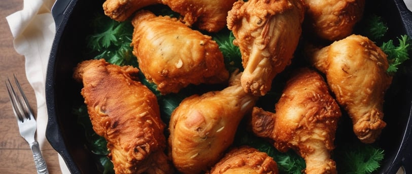 a close up of a chicken with a bush in the background