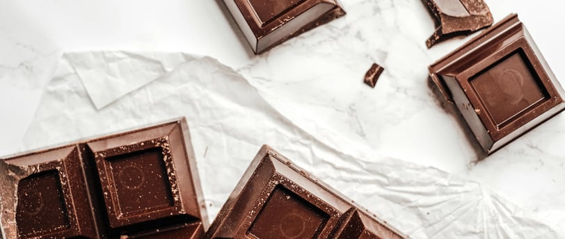 a bunch of chocolate bars with chocolate and chocolate