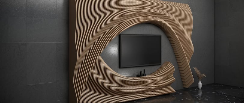 Mobilier parametric,riflaje mdf vopsit