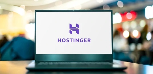 a laptop computer with a logo on it