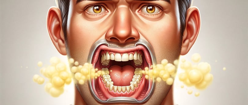 Lejra a man with a bad breath halitosis