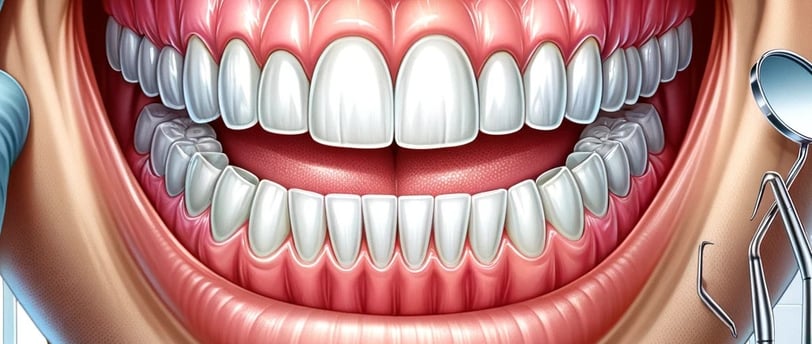 Lejra a person's gums and dentist