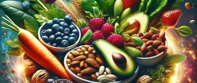 Lejra a variety of fruits and vegetables in a circle