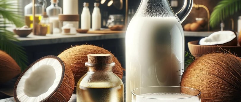 lejra a bottle of coconut oil and coconut oil