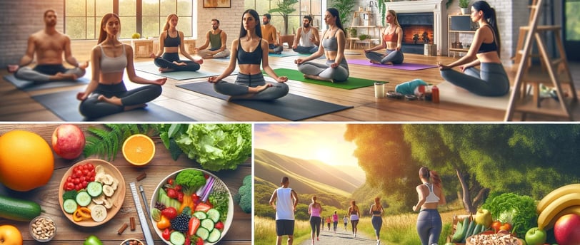 Lejra Healthy living a group of people doing yoga and meditation