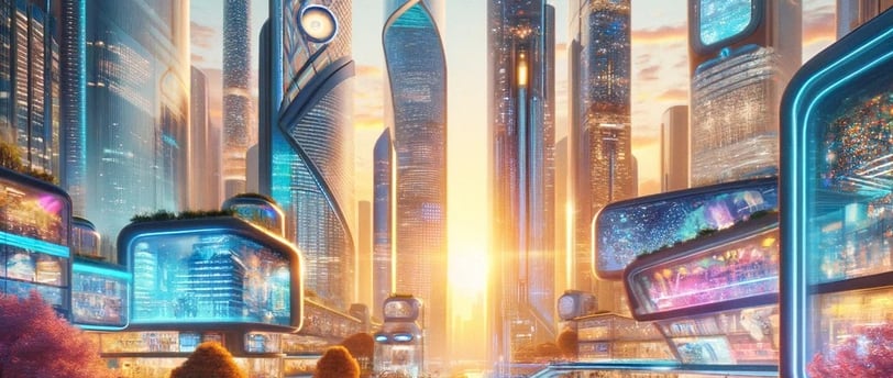 a futuristic city with a futuristic city scene