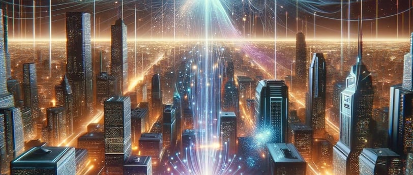 a cityscape with a large city skyline and a large city skyline