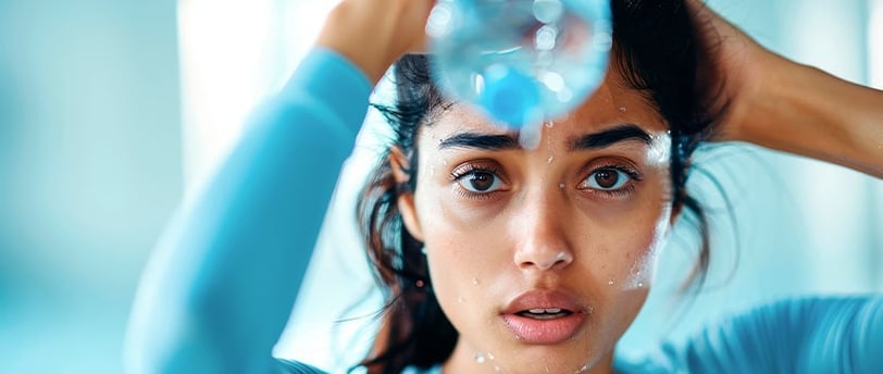 Mulher com desidratação 